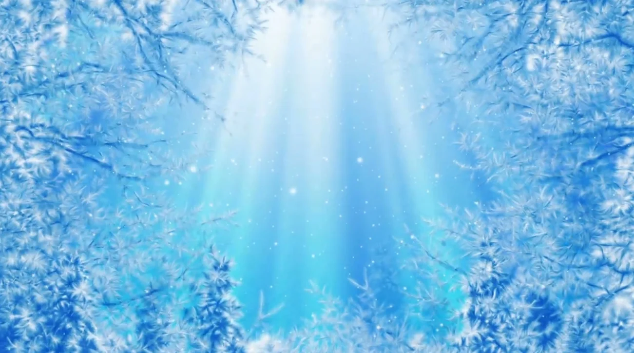 Blue snowflake multimedia projection for Nutcracker ballet